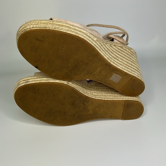 Coach Suede Dana Lace Up Espadrille Wedge Size 10 - Picture 8 of 8
